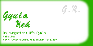 gyula meh business card